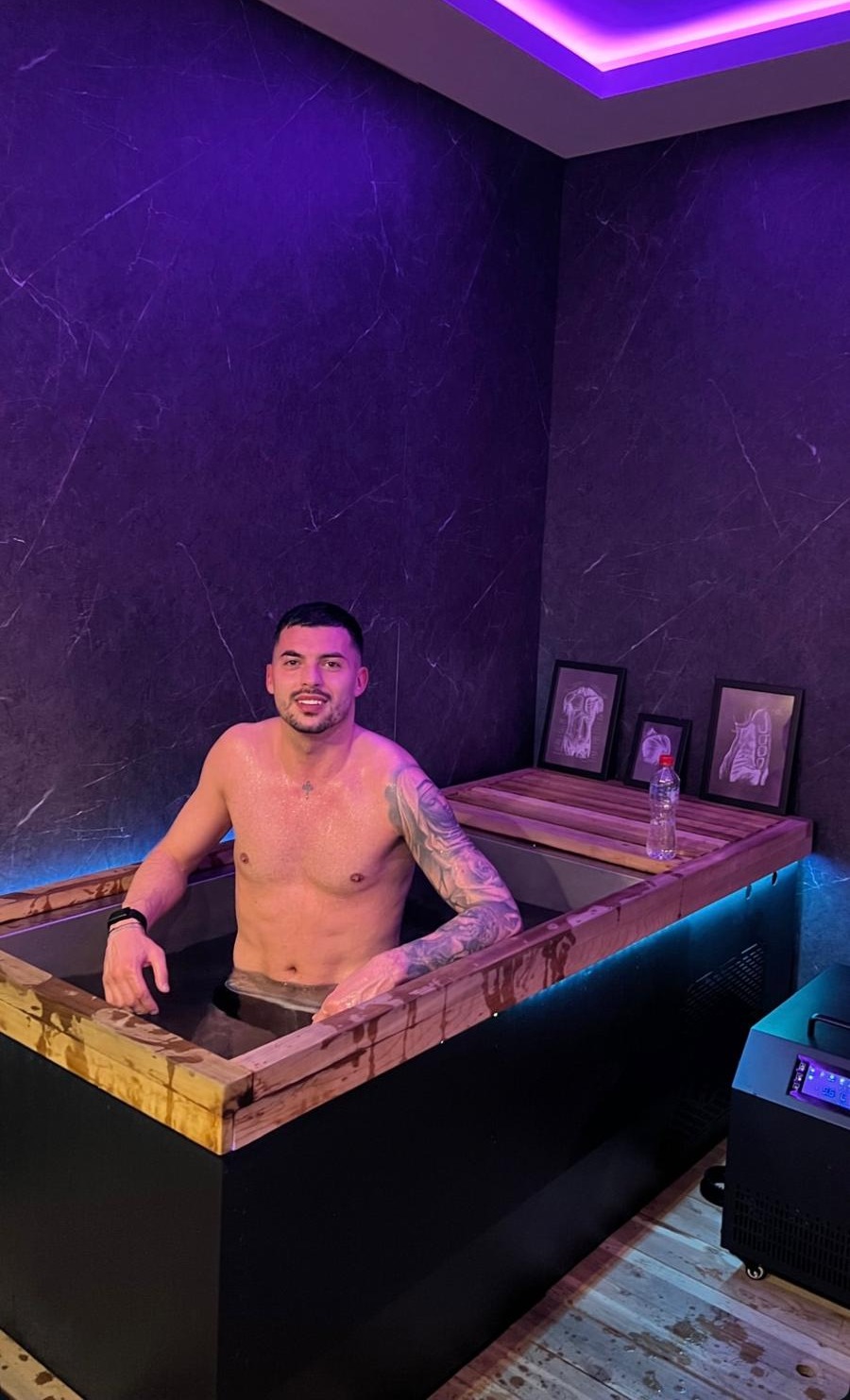 Sportista za vreme ledene kupke